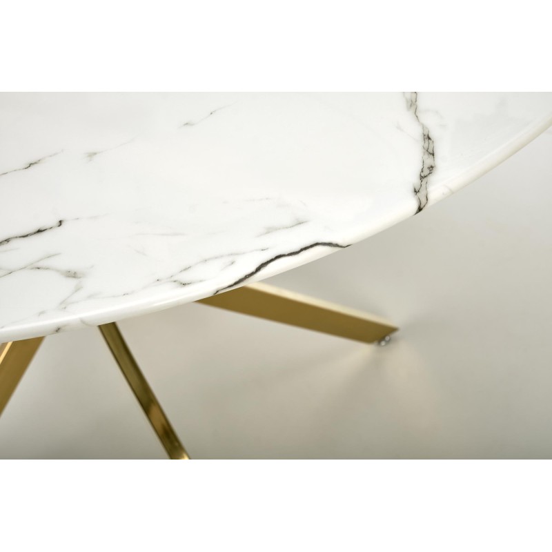 RAYMOND 2 Τραπέζι τραπεζαρίας λευκό μάρμαρο 100x73cm