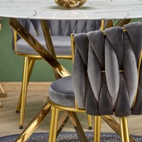 RAYMOND 2 Τραπέζι τραπεζαρίας λευκό μάρμαρο 100x73cm