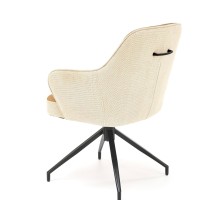 K527 καρέκλα, μπεζ διαστάσεις: 60/65/85cm ύψος καθίσματος 40 cm, λειτουργία περιστροφής 180