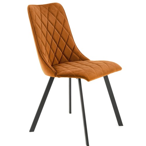 K450 Καρέκλα τραπεζαρίας κανελί 44x58x85cm με ύψος καθίσματος 47cm