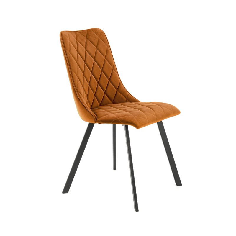 K450 Καρέκλα τραπεζαρίας κανελί 44x58x85cm με ύψος καθίσματος 47cm