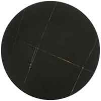 VERDE Βοηθητικό τραπεζάκι μαύρο μάρμαρο 40x40x52cm