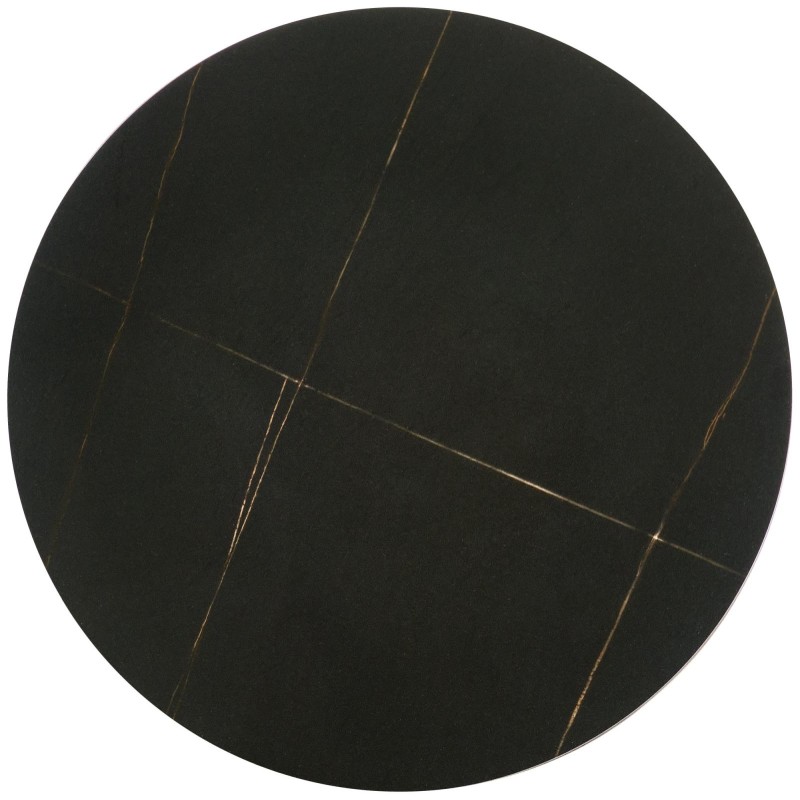 VERDE Βοηθητικό τραπεζάκι μαύρο μάρμαρο 40x40x52cm