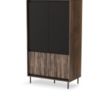 Ντουλάπι SWING S-1 σε καρυδί/μαύρο 102x55x179cm