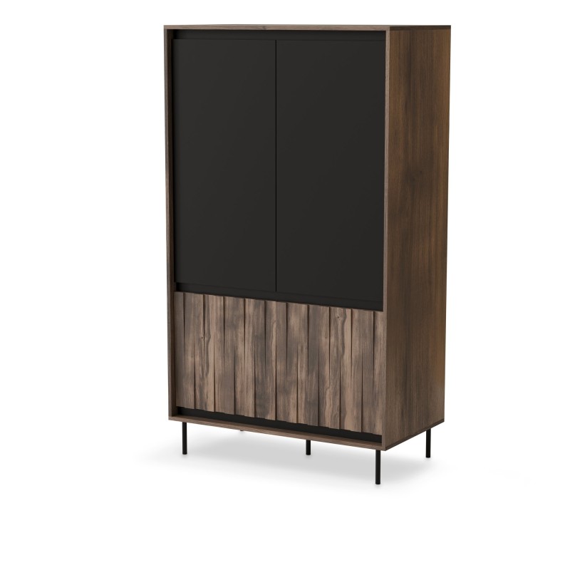 Ντουλάπι SWING S-1 σε καρυδί/μαύρο 102x55x179cm